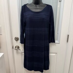 Banana Republic Dark Blue 3/4 Sleeve Dress